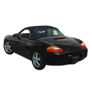 Boxster Convertible Top 97-02, Black German Acoustic Cloth, Plastic Window - Picture 1 of 2