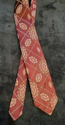 SEARS The Mens Store 100% Polyester Neck Tie Beautiful Pink Design Foto 1 de 4