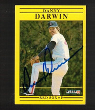 DANNY DARWIN Autograph 1991 Fleer Update--Boston Red Sox