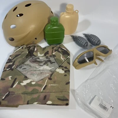 Niños Ejército Militar Combate Soldado Disfraz Halloween Juego de Rol Vestir 7 Piezas Foto 1 de 4