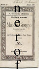 1891 NICOLA MISASI MASTRO GIORGIO NAPOLI LUIGI PIERRO EDITORE 1 EDIZIONE TEATRO
