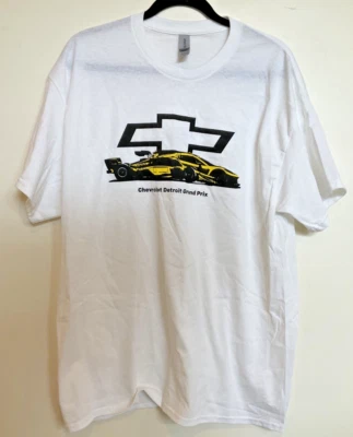 Camiseta Detroit Grand Prix Chevrolet Hombre 2024 XL Blanca Con Gráfico Nueva Foto 1 de 3
