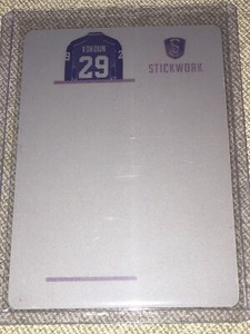 2017-18 LEAF STICKWORKS HOCKEY GAME USED GOALIE STICK PLATE #1/1 TOMAS VOKOUN