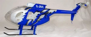 470 MD500E RC Helicopter Pre-Painted Fuselage 470 Size G-Jive Blue Painting - Picture 1 of 4