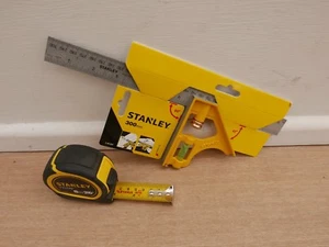 STANLEY 300MM 12" COMBINACIÓN DE FUNDICIÓN A PRESIÓN CUADRADA 2 46 028 + 8M CINTA TYLON - Imagen 1 de 1