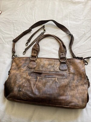 Leather Messenger OiOi Baby Change Travel Carryall Bag - Image 1 of 4