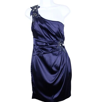Jodi Kristopher Navy one strap formal party Dress size 3 Juniors - Image 1 of 4