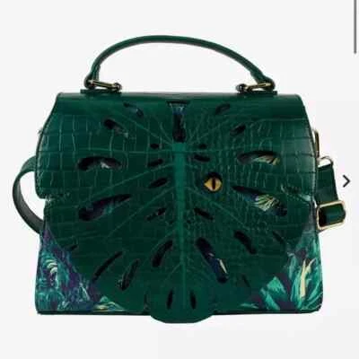Loungefly Jurassic World Velociraptor Palm Frond Glow-in-the-Dark Crossbody Bag - Image 1 of 4