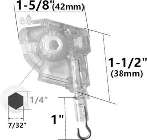 2pcs Tilt Mechanism Hook for 2 Low Profile Horizontal Blinds Wand Tilter with - Picture 1 of 2