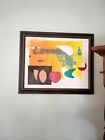 Mid-Century Modern Abstract Expressionist  Painting On Stretched Canvas / Signed