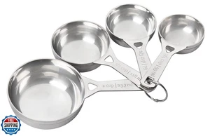 Le Creuset Stainless Steel Measuring Cups, Set of 4 - Picture 1 of 4