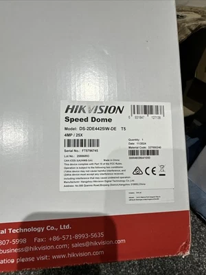Hikvision DS-2DE4425IW-DE Indoor/Outdoor IR Speed Dome - Image 1 of 4