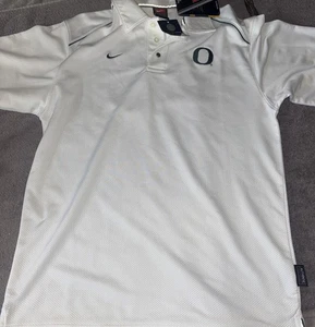 Oregon Duck Polo Auténtico Equipo Ropa Hombre’s Pequeño Blanco Con Logo Verde - Imagen 1 de 13