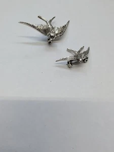 Spilla vintage mamma uccellino uccellino spilla tono argento. 2 unità. - Foto 1 di 4