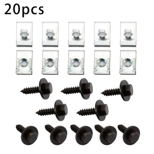 Chassis Guard Screws For U-Type Clip Black & Silver Fender Fastener - Picture 1 of 9