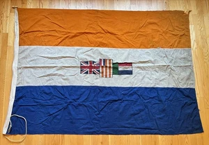 Vint 1950s 60s UNION OF SOUTH AFRICA Maritime Flag 70" x 50" Cotton - Picture 1 of 16