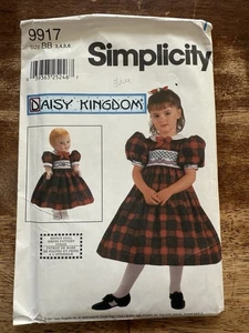Vintage Simplicity Pattern Daisy Kingdom Dress Matching Doll 2001 UNCUT Sz 3-6 - Picture 1 of 2