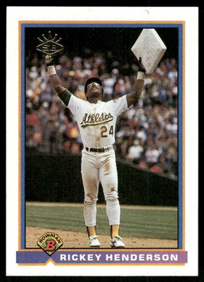 1991 Bowman Rickey Henderson #692 Oakland Athletics HOF - Image 1 of 2