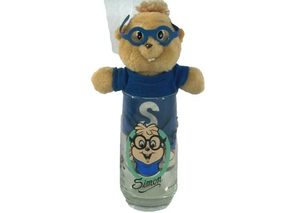 SIMON & THE CHIPMUNKS 1985 GLASS WITH ALVAN 1987 STUFFED TOY*EX - Изображение 1 из 3