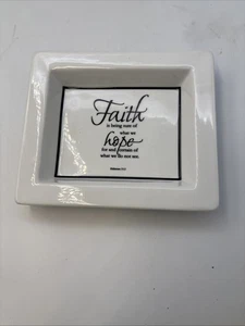Home essentials trinket dish with Hebrews 11 one on it - Picture 1 of 10