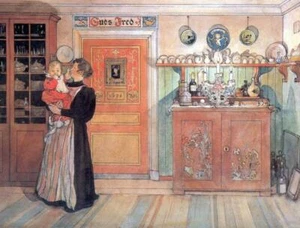 Carl Larsson Between Christmas and New Aсo 1896 17"x 22" Archival Art Print - Picture 1 of 1