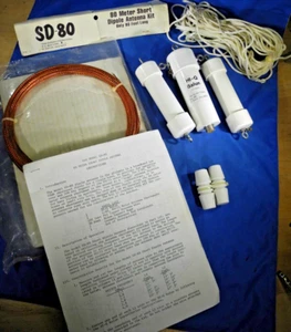 VAN GORDEN ENGINEERING HF SD-80 - 80M DIPOLE WIRE ANTENNA KIT w/ HI-Q 1:1 BALUN - Zdjęcie 1 z 14