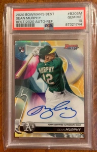 SEAN MURPHY RC REFRACTOR AUTO 2020 Bowman's Best ROOKIE PSA 10 - Picture 1 of 1