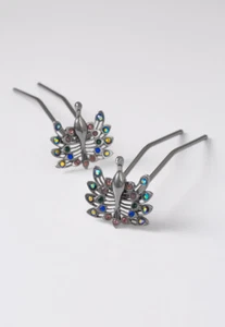 U-Pins U-Pins Lilla Rose Rose Pavo Negro Plata UP-3880 - Imagen 1 de 1