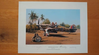 Robert Taylor Air Combat Paintings - Preparing For Action (211) - Image 1 of 3