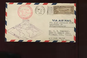 Scott C14 Graf Zeppelin Used Stamp on Nice Flight Cover (Stk C14-RC6) - Picture 1 of 2