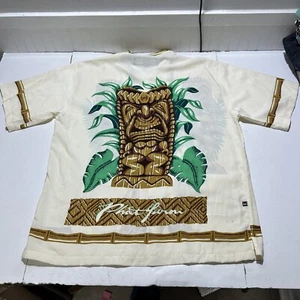 Camisa Phat Farm Abotonada Para Hombres XXL Rara Tiki Retro Russell Simmons Multicolor - Imagen 1 de 4