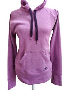 Adidas Womens Ultimate Hoodie Sz S Purple Climawarm Long Sleeve Pocket Pullover