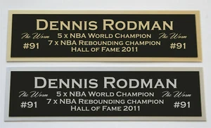 Dennis Rodman nameplate for signed basketball photo jersey or case - Picture 1 of 2