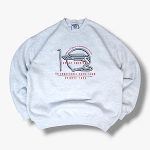 VINTAGE Lee 1998 Detroit Auto Show Sweatshirt Extra Large XL Mens Grey Sweater - Picture 1 of 10