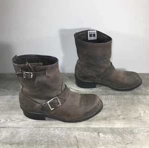 Womens Frye 77400 Moto Engineer Harness Riding Motorcycle Leather Boots Size 7.5 - Picture 1 of 10