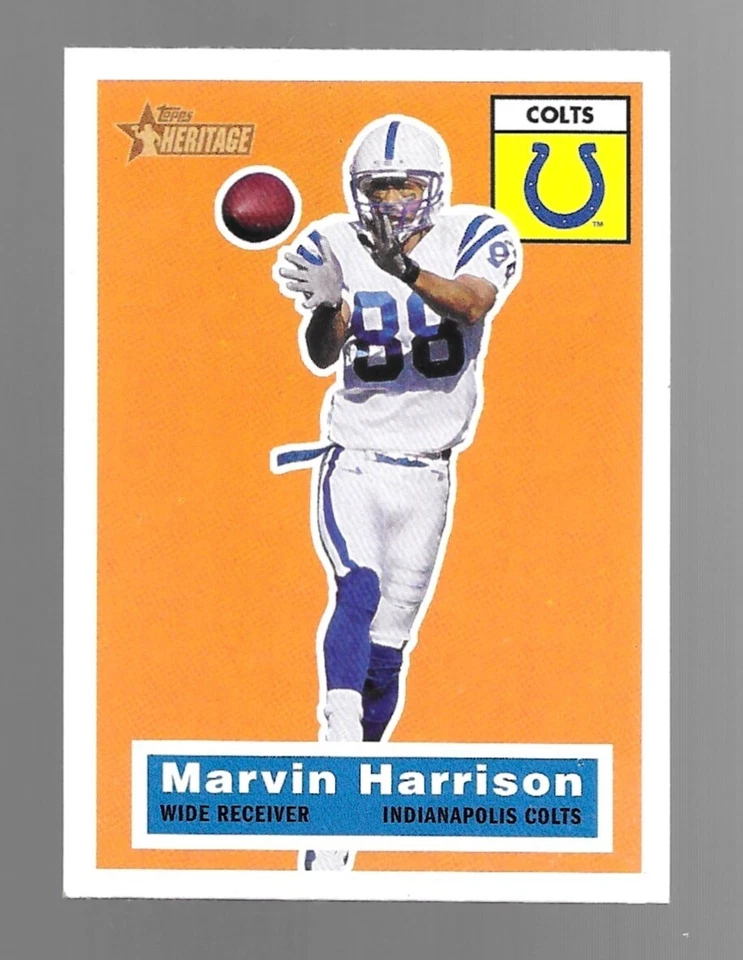 2001 Topps Heritage Football Card #64 Marvin Harrison  - Image 1 of 1