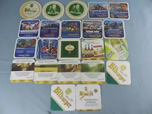 Lot de 22 SOUS BOCK différents BITBURGER beer coasters bierviltje Bierdeckel A7 - Imagen 1 de 2