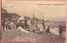Cartolina La stagione dei bagni a Sampirdarena Animata - Viaggiata