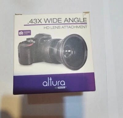 Altura .43X Wide Angle HD Lens Attachment 58Mm Back Thread 82mm Front Thread NEW - Image 1 of 3