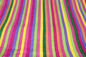 Sewing Fabric Craft Quilting 44"x1/2 yd Cotton Bright multi-color summer stripes - Picture 1 of 8