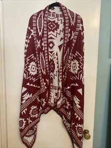 H&M AZTEC PRINT WOMENS LONG CARDIGAN SIZE SMALL - Picture 1 of 6