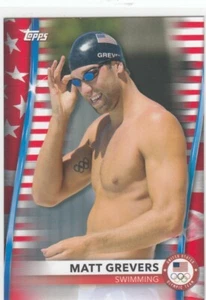 2020 2021 Matt Grevers Topps Olympics USA FLAG Parallel /299 - #17 Swimming - Picture 1 of 1