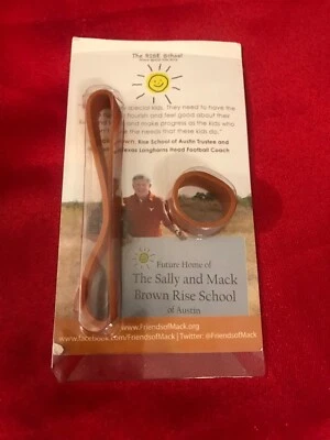 Pulsera Texas Longhorns, juego de anillos, donación previa de la escuela de ascenso, único a juego Foto 1 de 2