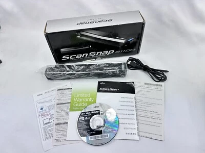 ScanSnap S1100 600dpi Color Portable Document Scanner W/ USB Cable & Manual - Image 1 of 4