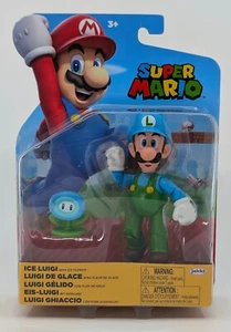 NUEVO Jakks Pacific 41404 World of Nintendo 4" Mario ICE LUIGI CON FLOR DE HIELO Figura - Imagen 1 de 6