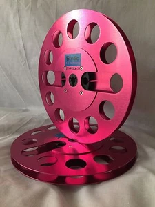 EIN PAAR Neu 7" eloxierte Aluminium Metall Rolle auf Rollen burgundrot - Bild 1 von 2