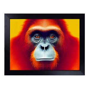 Orang-Utan-Kunst Schoßtablett gepolsterte Sitztasche gepolstert TV Abendessen Essen Frühstück Schreibtisch - Bild 1 von 4