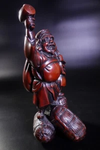 DAIKOKUTEN GOD SHINTO Bronze Statue Vintage Okimono Old Figurine Art Japanese - Picture 1 of 11
