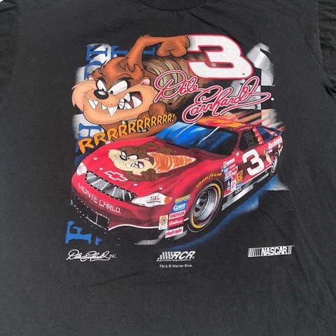 Vintage Dale Earnhardt NASCAR Taz Looney Tunes Goodwrench #3 t-shirt Cover