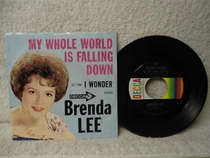 Brenda Lee 45 PS My Whole World Is Falling Down / I Wonder NM 1963 Orig! - Imagen 1 de 7